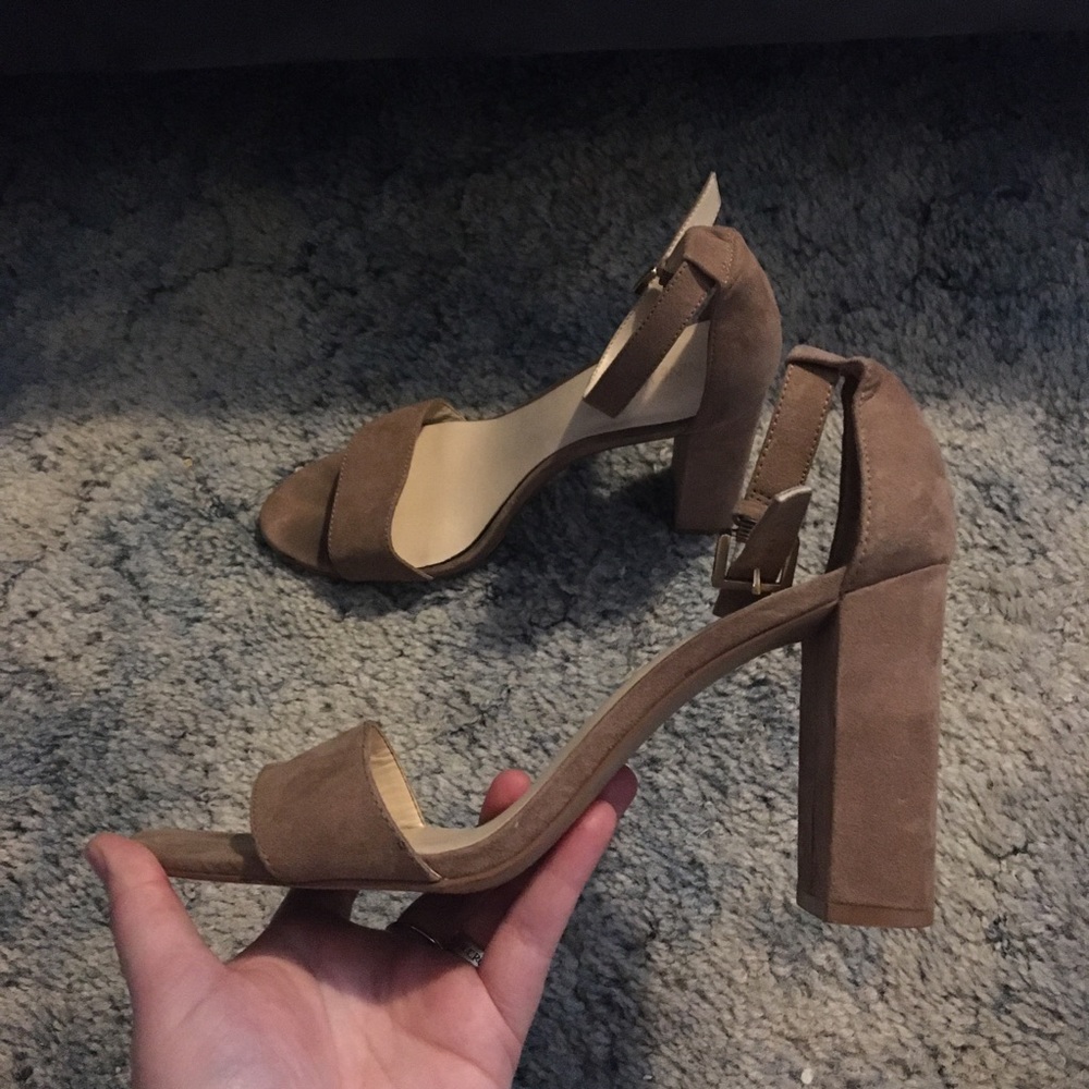 Tan/Beige Nine West Heeled Sandals